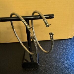 Sparkling Design Silver Hoop Earrings